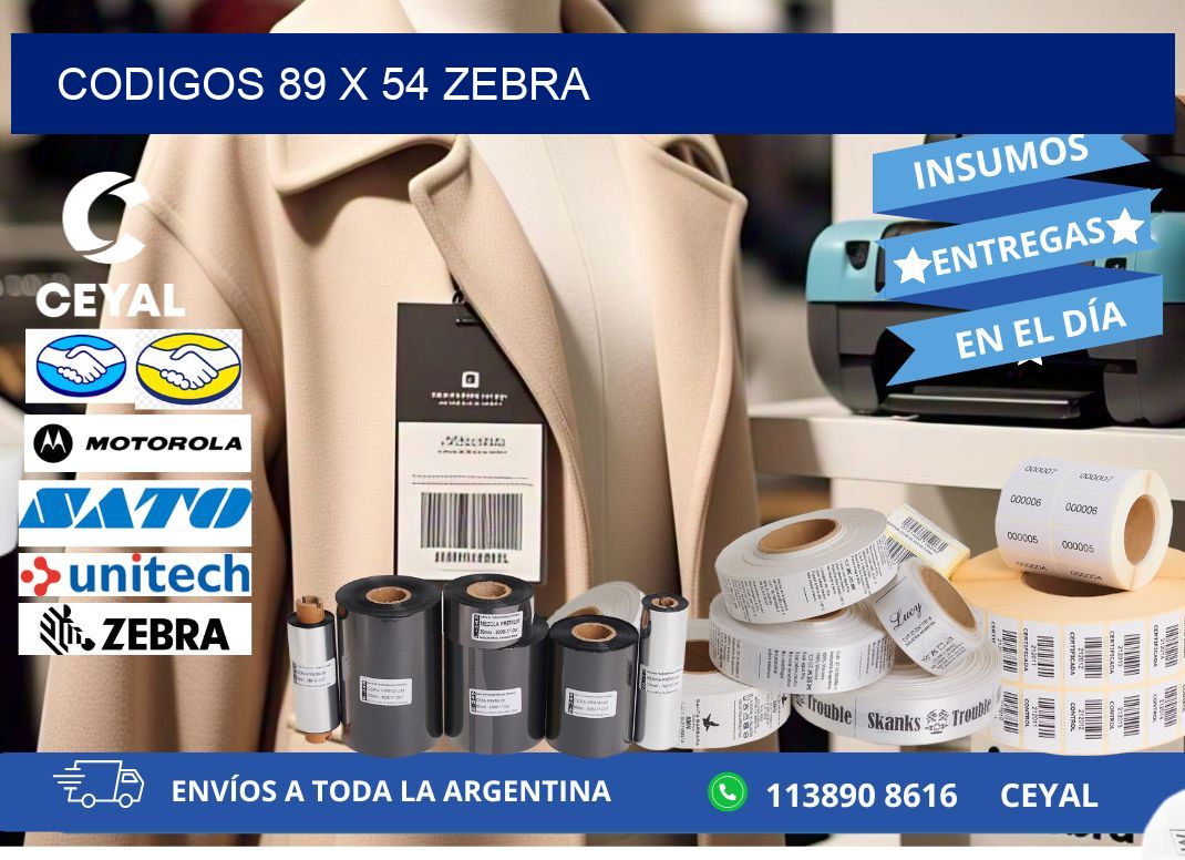 codigos 89 x 54 zebra
