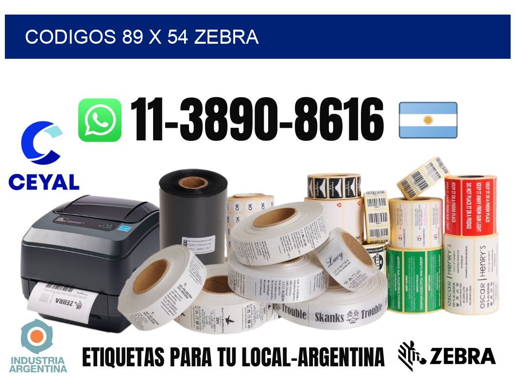 codigos 89 x 54 zebra