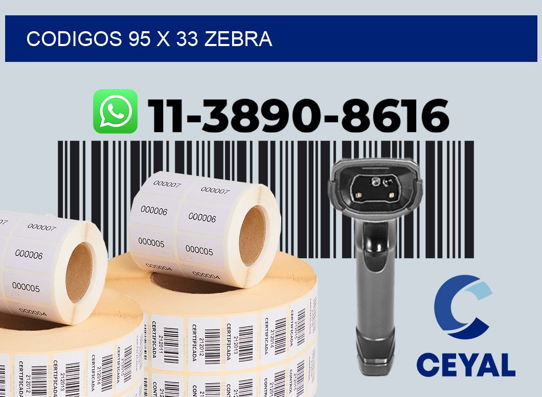 codigos 95 x 33 zebra