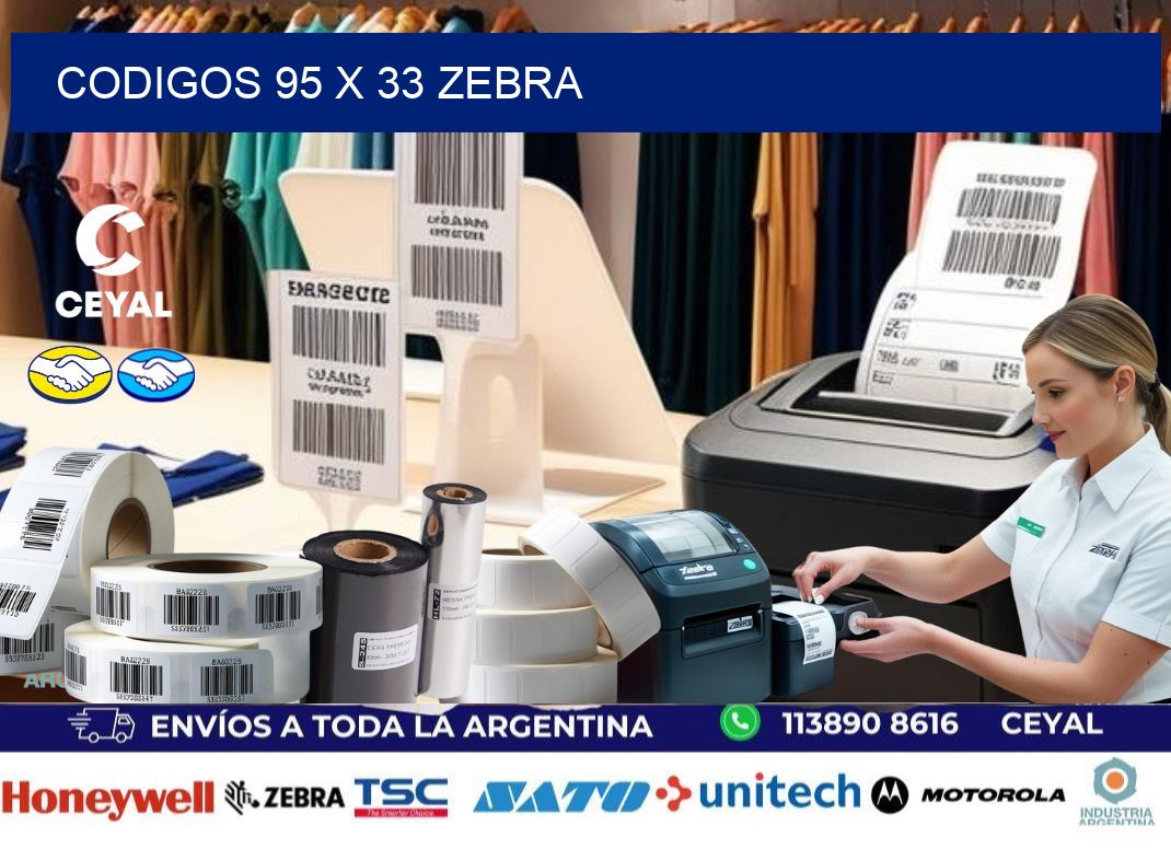 codigos 95 x 33 zebra