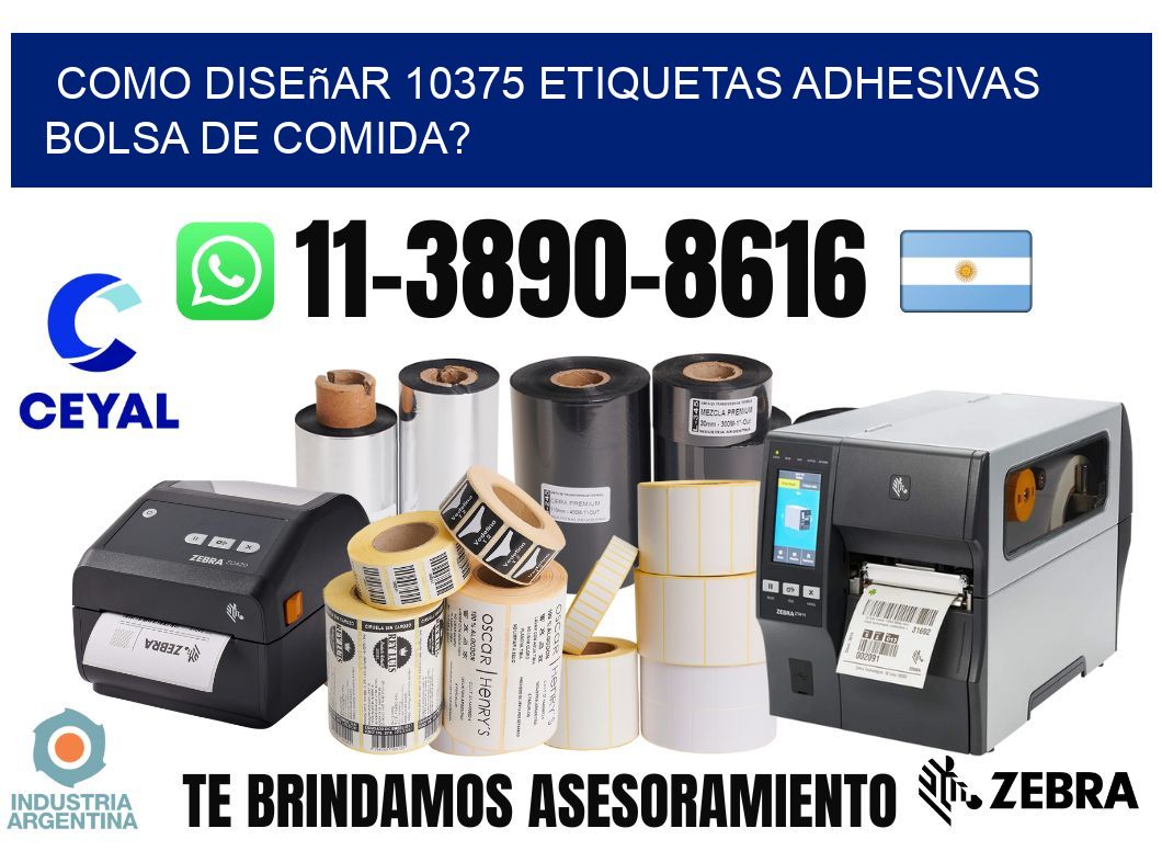 como diseñar 10375 etiquetas adhesivas bolsa de comida?
