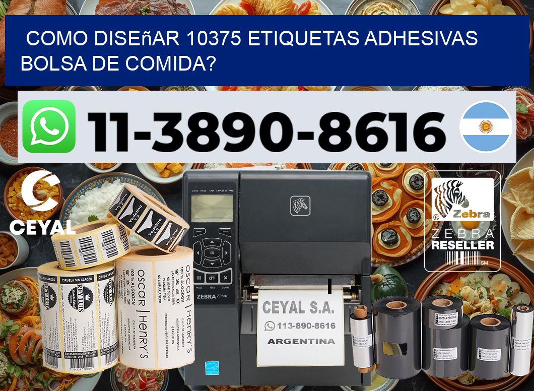 como diseñar 10375 etiquetas adhesivas bolsa de comida?