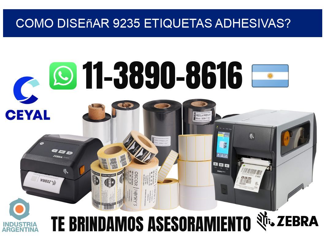 como diseñar 9235 etiquetas adhesivas?