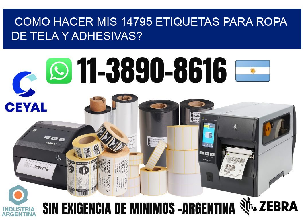 como hacer mis 14795 etiquetas para ropa de tela y adhesivas?