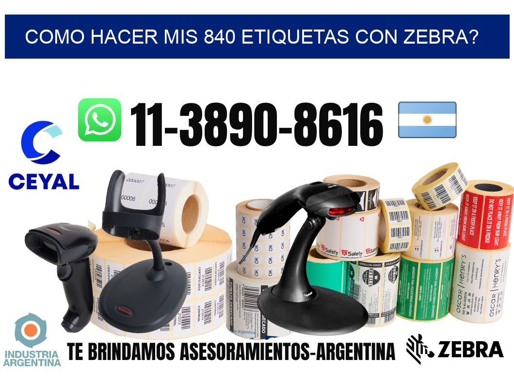 como hacer mis 840 etiquetas con zebra?