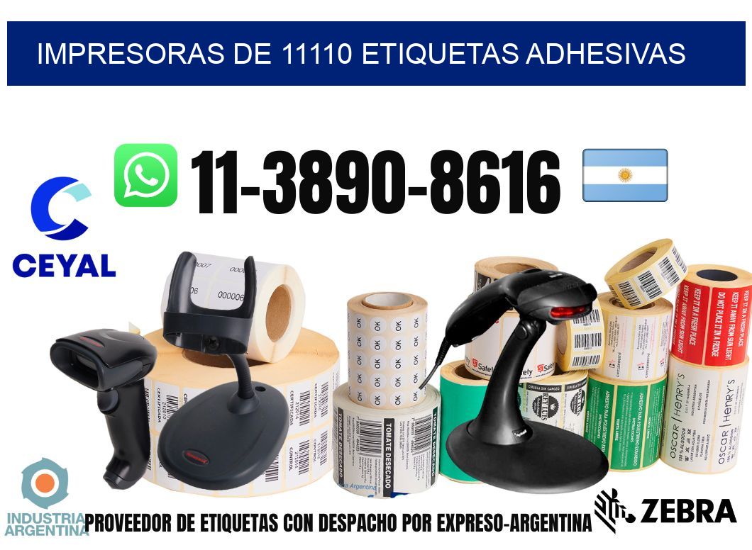 impresoras de 11110 etiquetas adhesivas