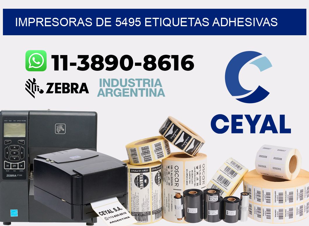 impresoras de 5495 etiquetas adhesivas