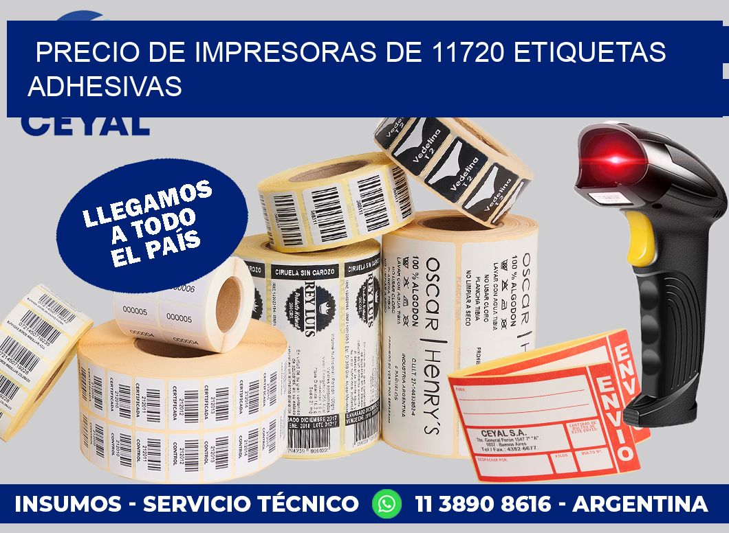 precio de impresoras de 11720 etiquetas adhesivas