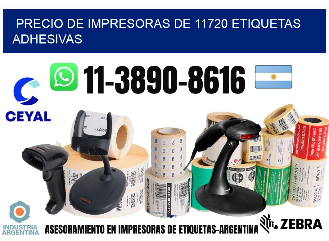 precio de impresoras de 11720 etiquetas adhesivas