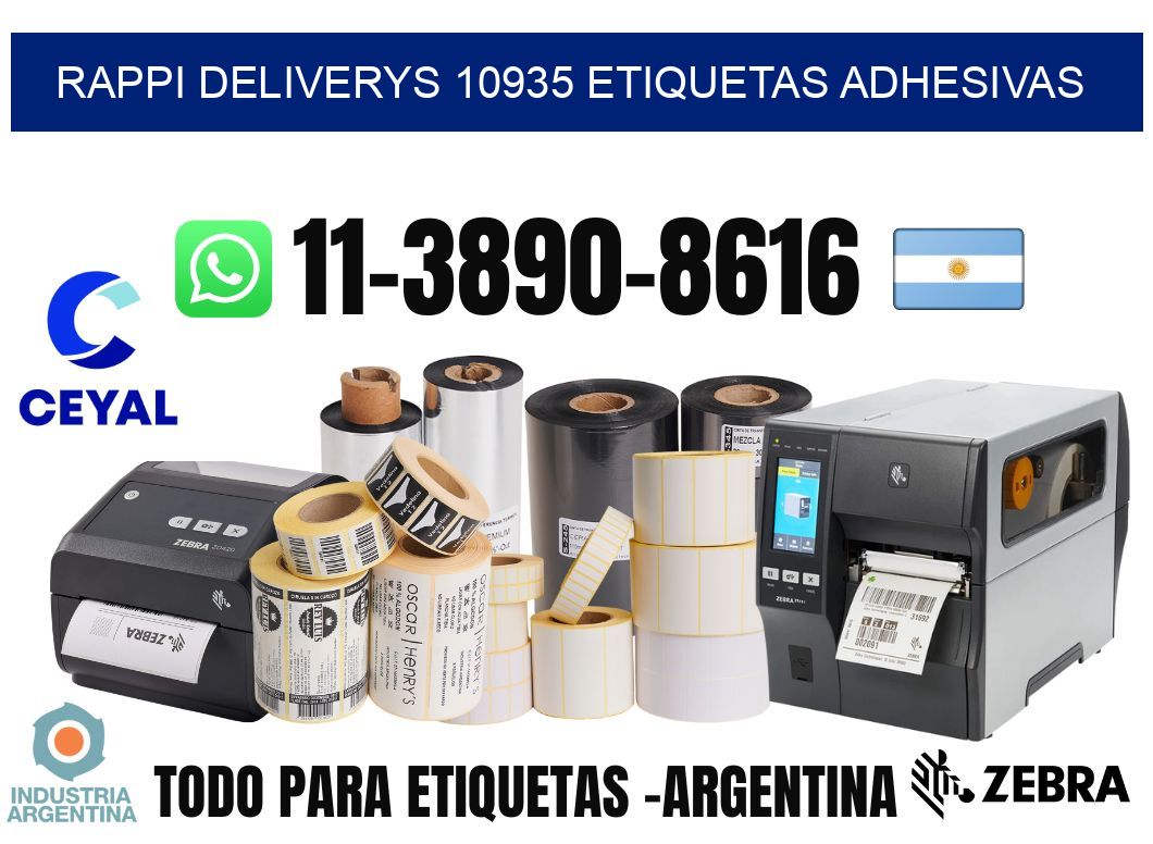rappi deliverys 10935 etiquetas adhesivas