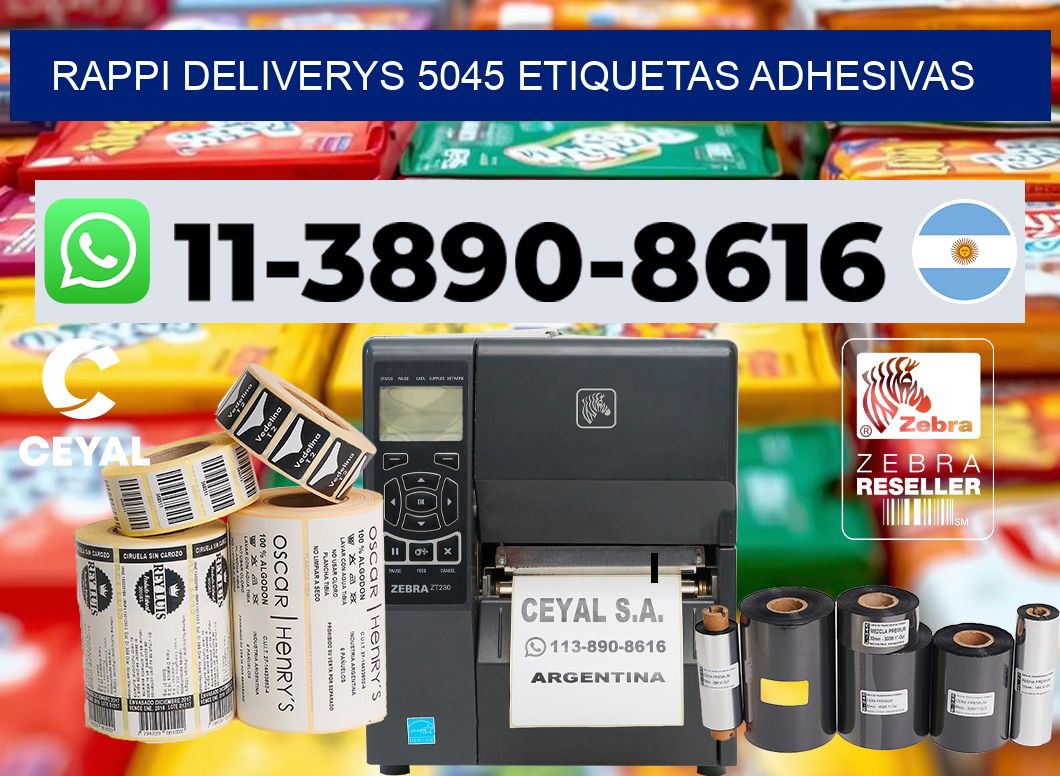 rappi deliverys 5045 etiquetas adhesivas