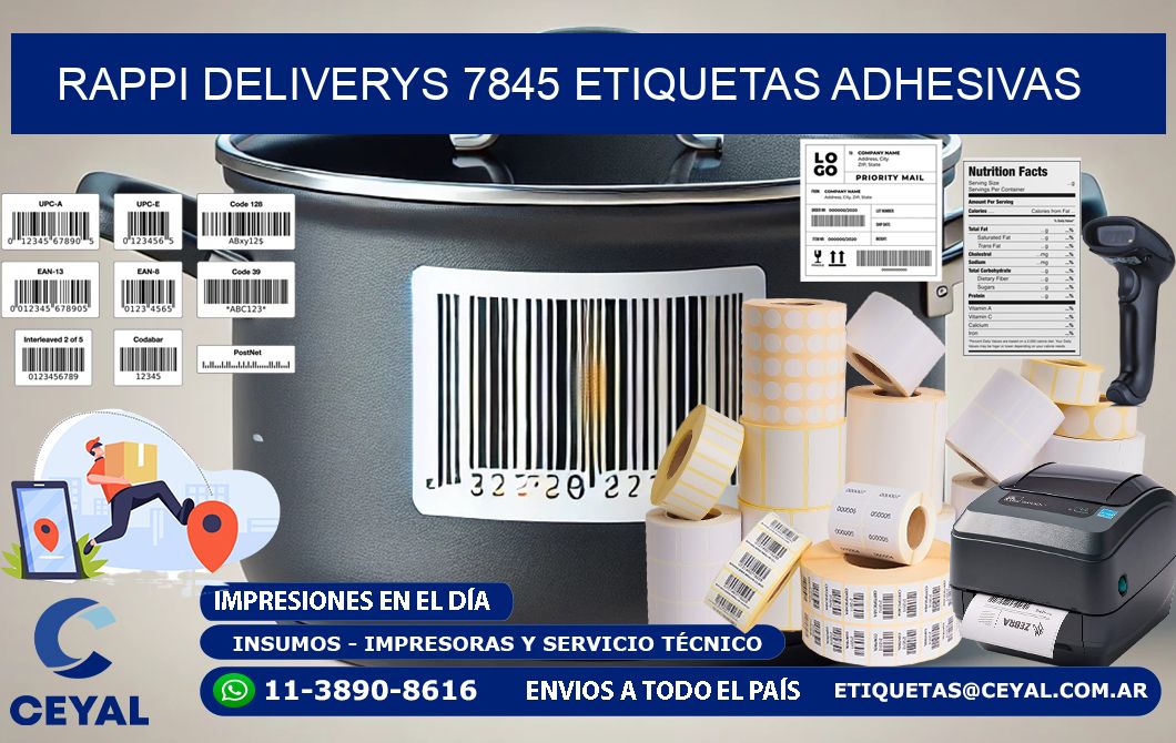 rappi deliverys 7845 etiquetas adhesivas
