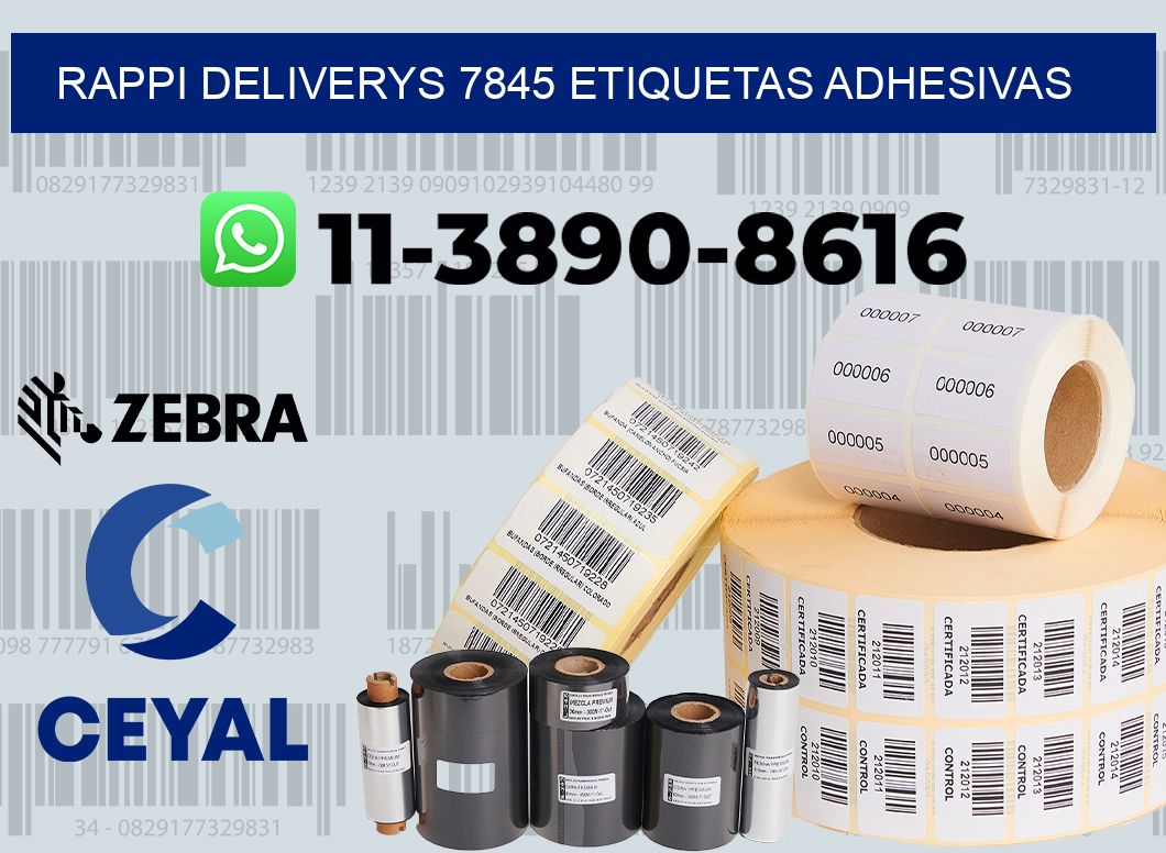 rappi deliverys 7845 etiquetas adhesivas