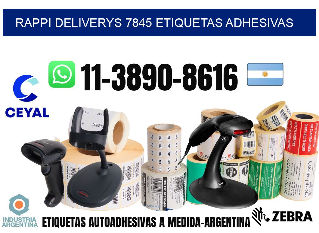 rappi deliverys 7845 etiquetas adhesivas
