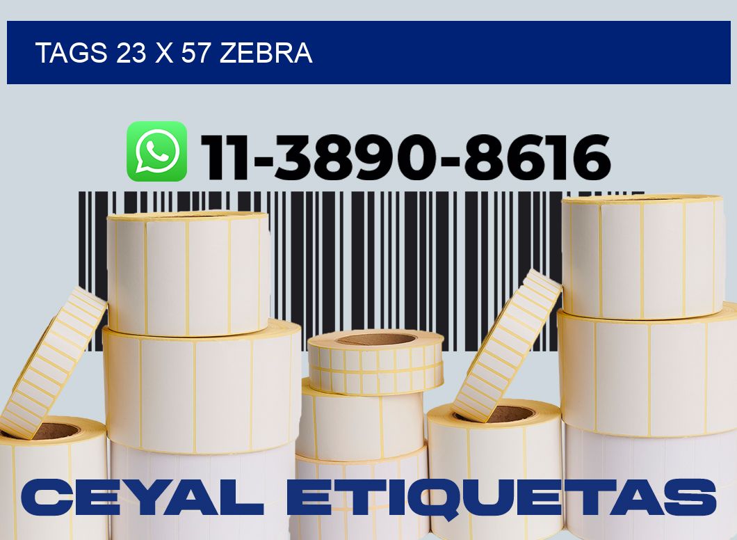 tags 23 x 57 zebra