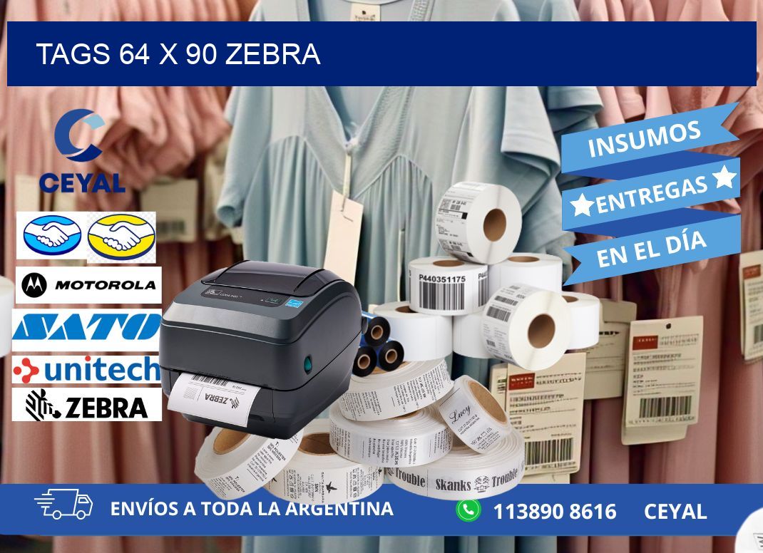 tags 64 x 90 zebra