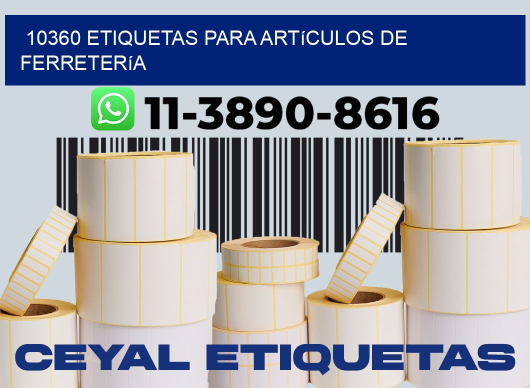 10360 Etiquetas para artículos de ferretería