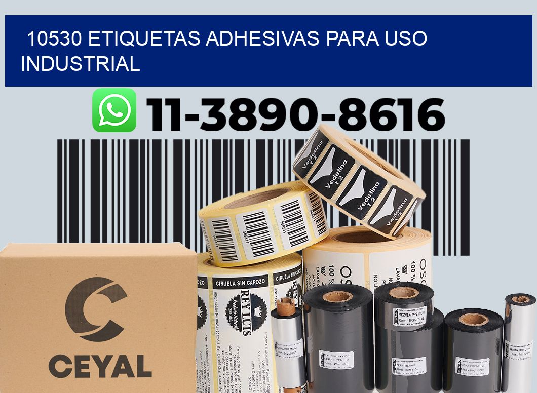10530 Etiquetas adhesivas para uso industrial
