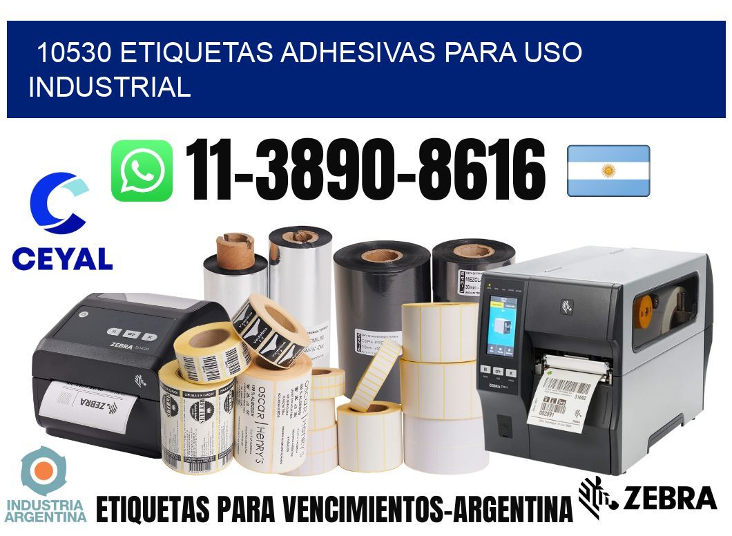 10530 Etiquetas adhesivas para uso industrial