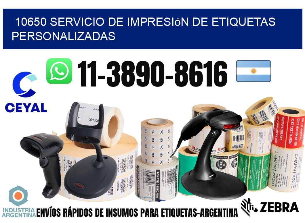 10650 Servicio de impresión de etiquetas personalizadas