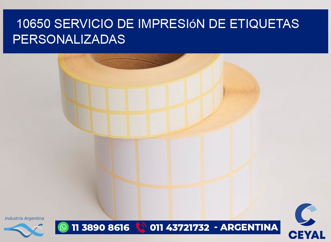 10650 Servicio de impresión de etiquetas personalizadas