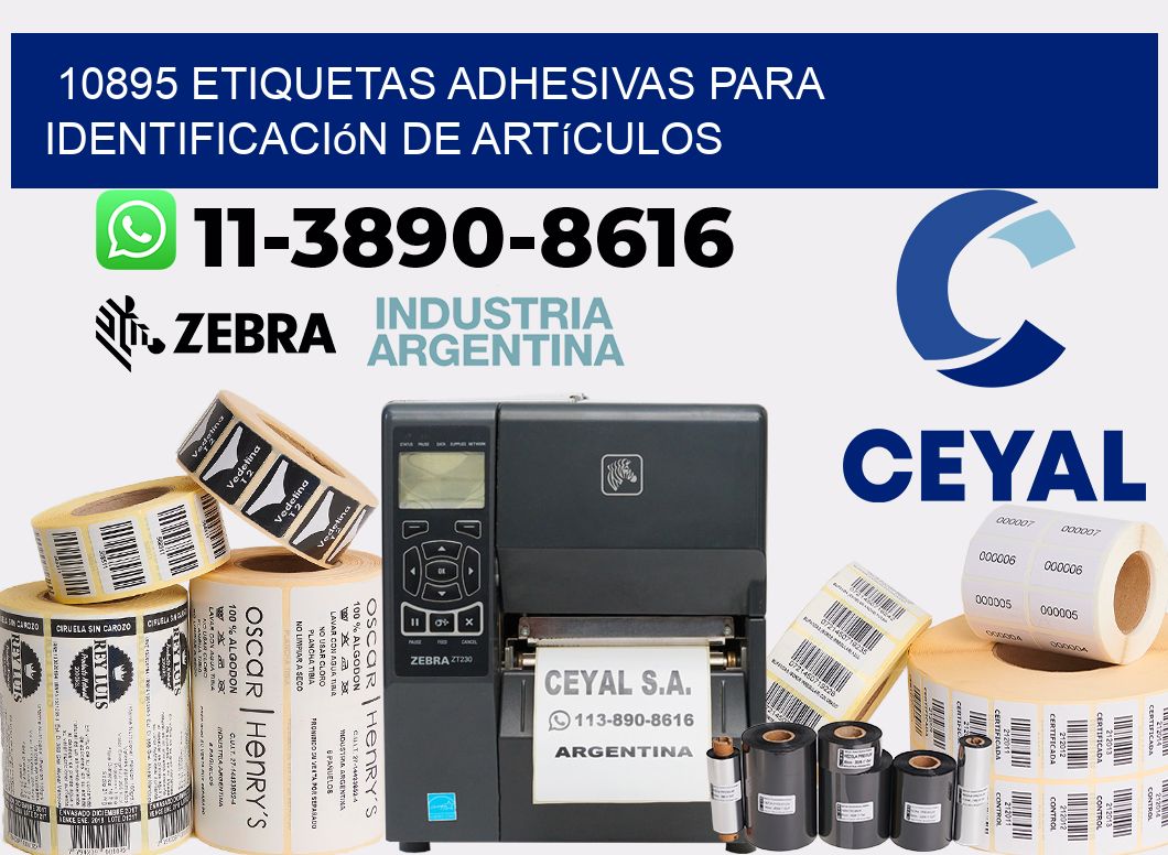 10895 Etiquetas adhesivas para identificación de artículos