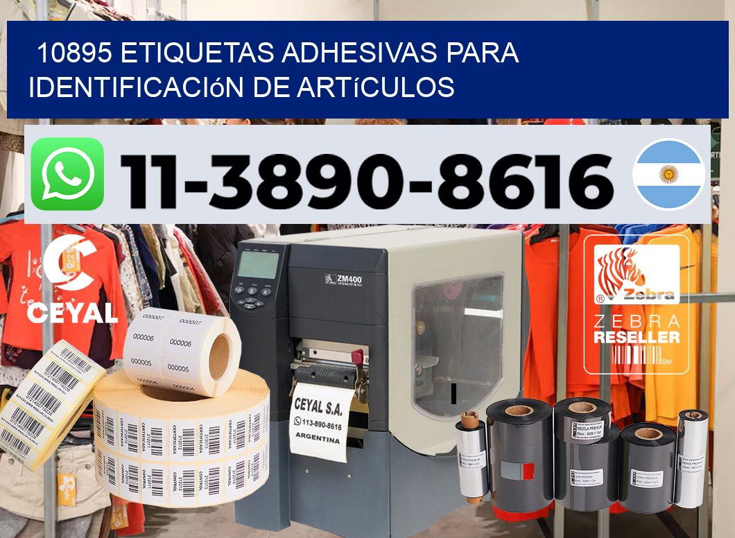 10895 Etiquetas adhesivas para identificación de artículos