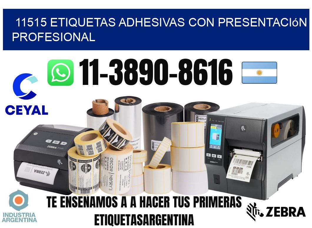 11515 Etiquetas adhesivas con presentación profesional