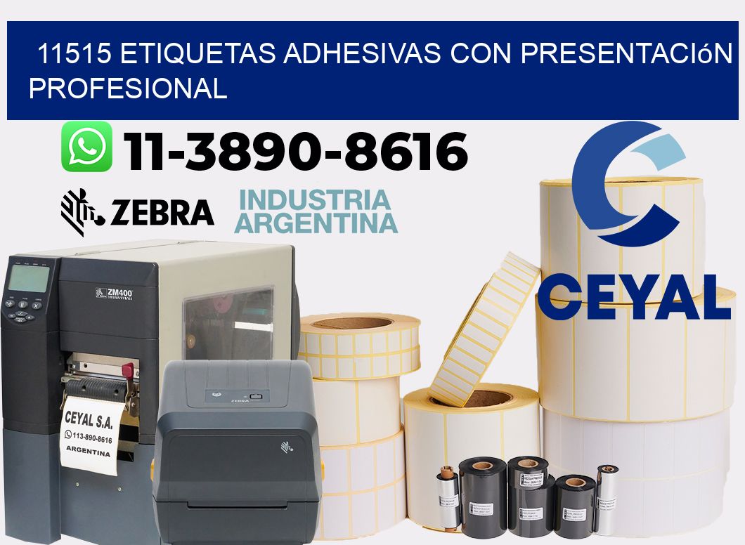 11515 Etiquetas adhesivas con presentación profesional
