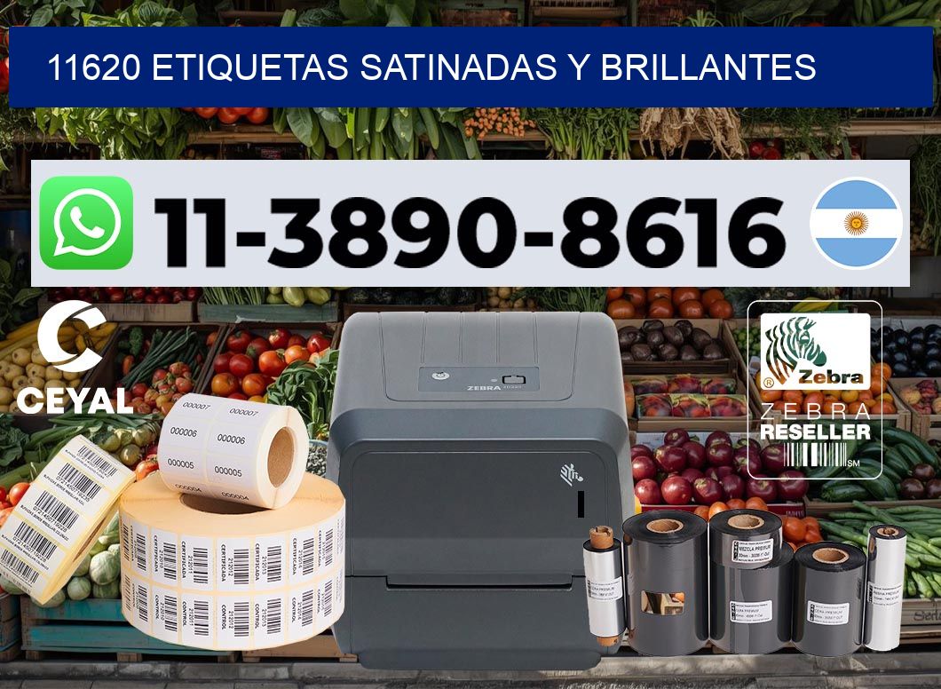 11620 Etiquetas satinadas y brillantes