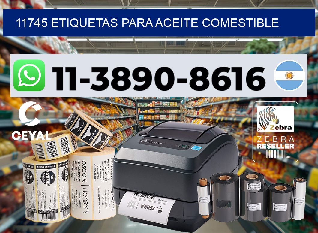 11745 Etiquetas para aceite comestible