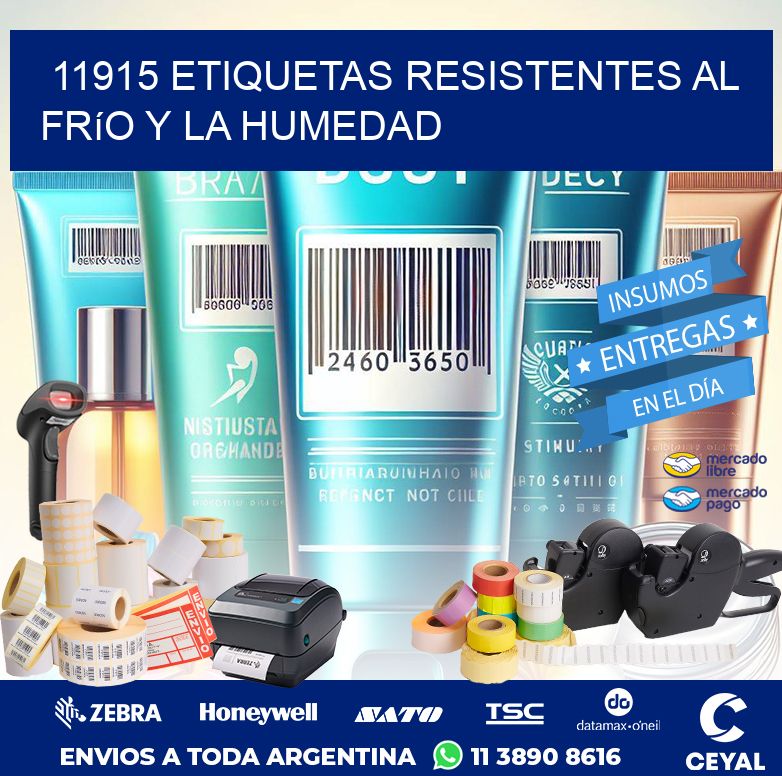 11915 Etiquetas resistentes al frío y la humedad