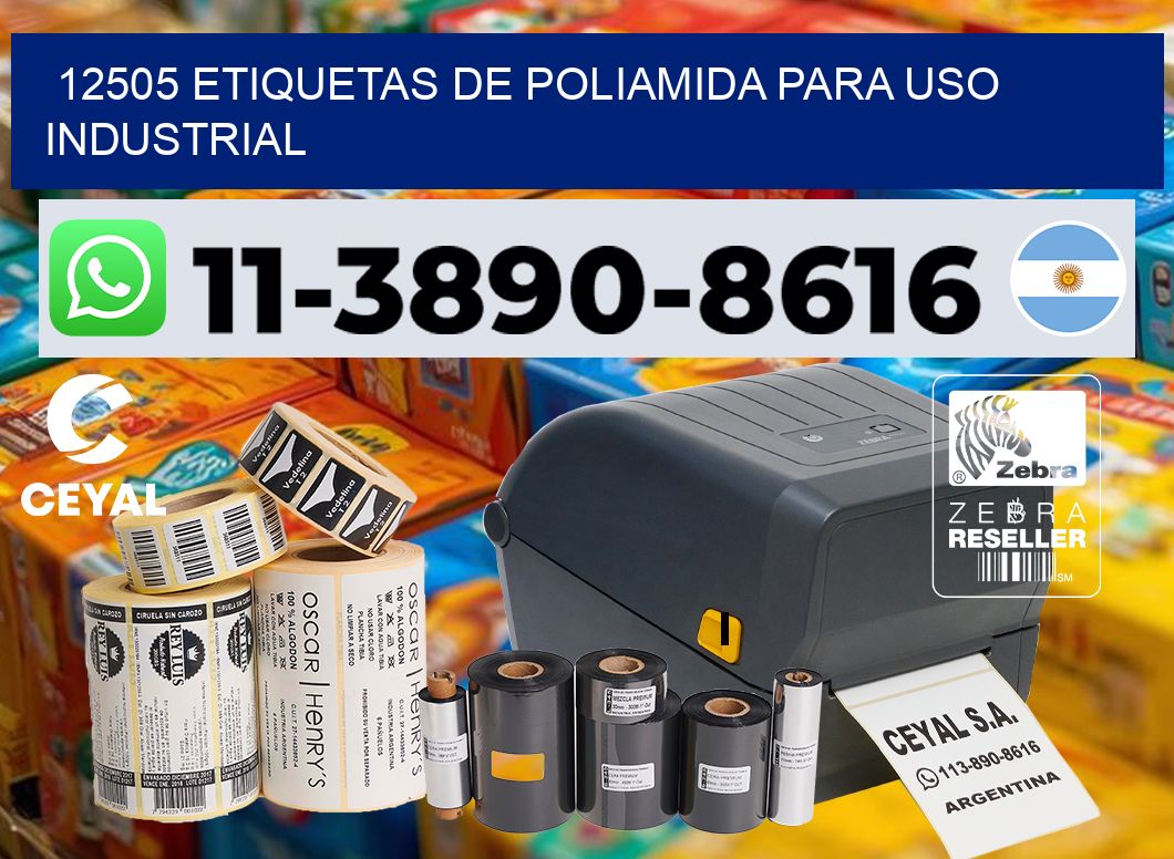 12505 Etiquetas de poliamida para uso industrial