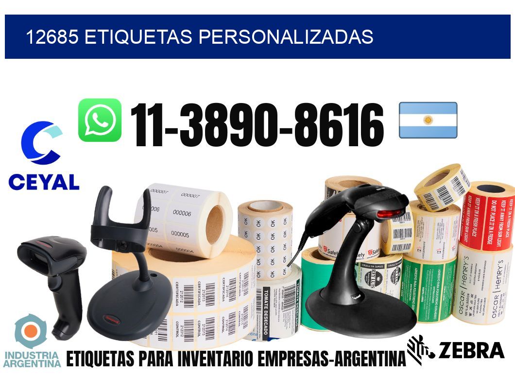 12685 etiquetas personalizadas