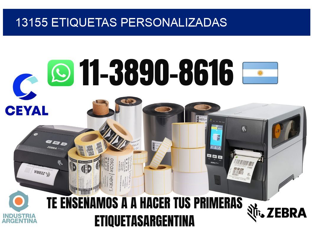 13155 etiquetas personalizadas
