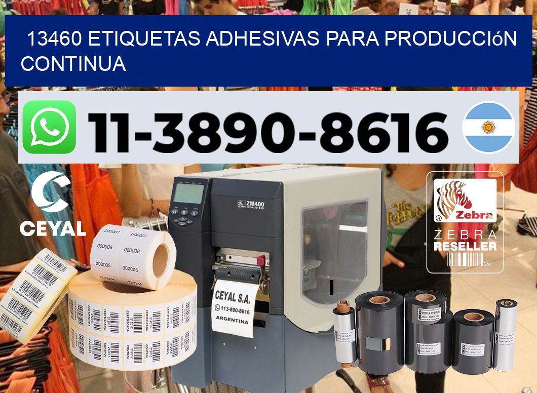 13460 Etiquetas adhesivas para producción continua