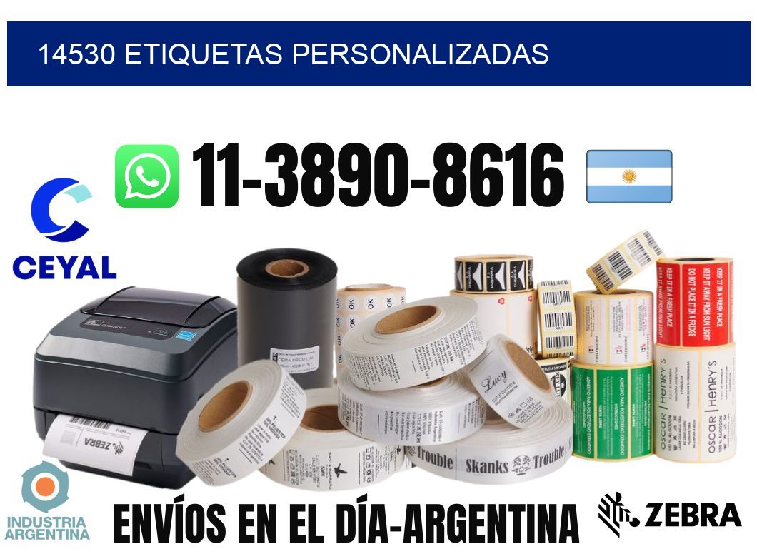 14530 etiquetas personalizadas
