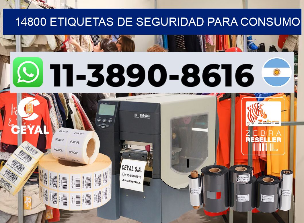 14800 Etiquetas de seguridad para consumo