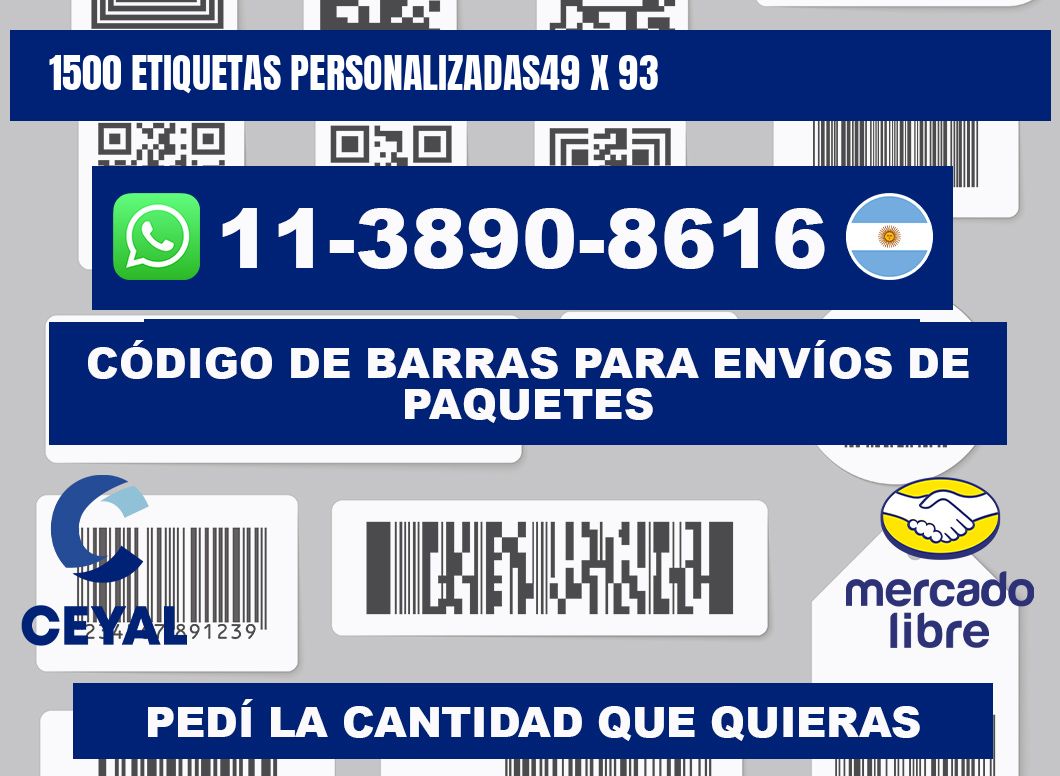 1500 ETIQUETAS PERSONALIZADAS49 x 93