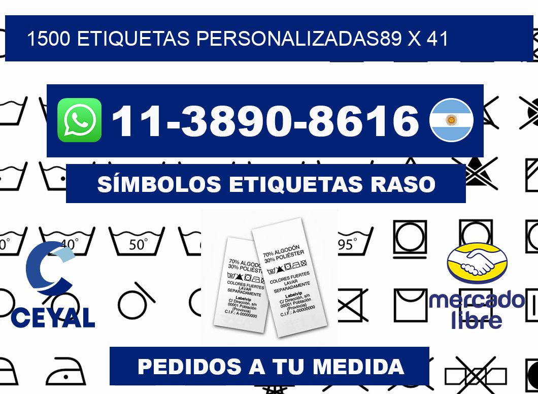 1500 ETIQUETAS PERSONALIZADAS89 x 41
