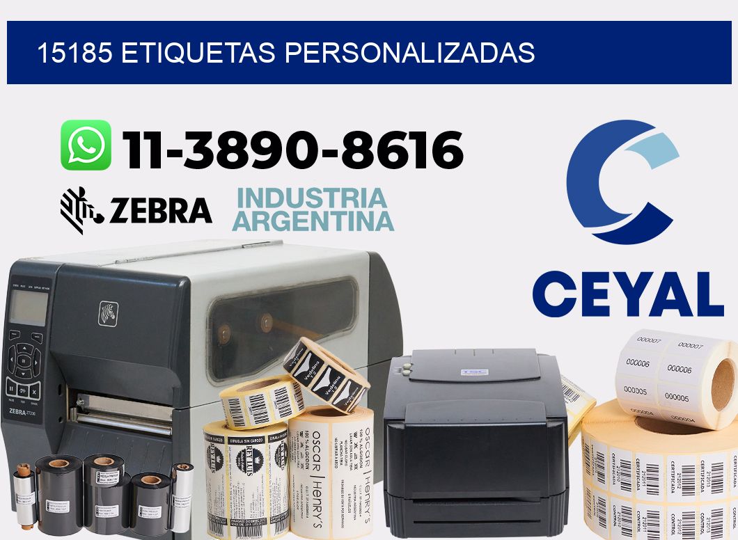 15185 etiquetas personalizadas
