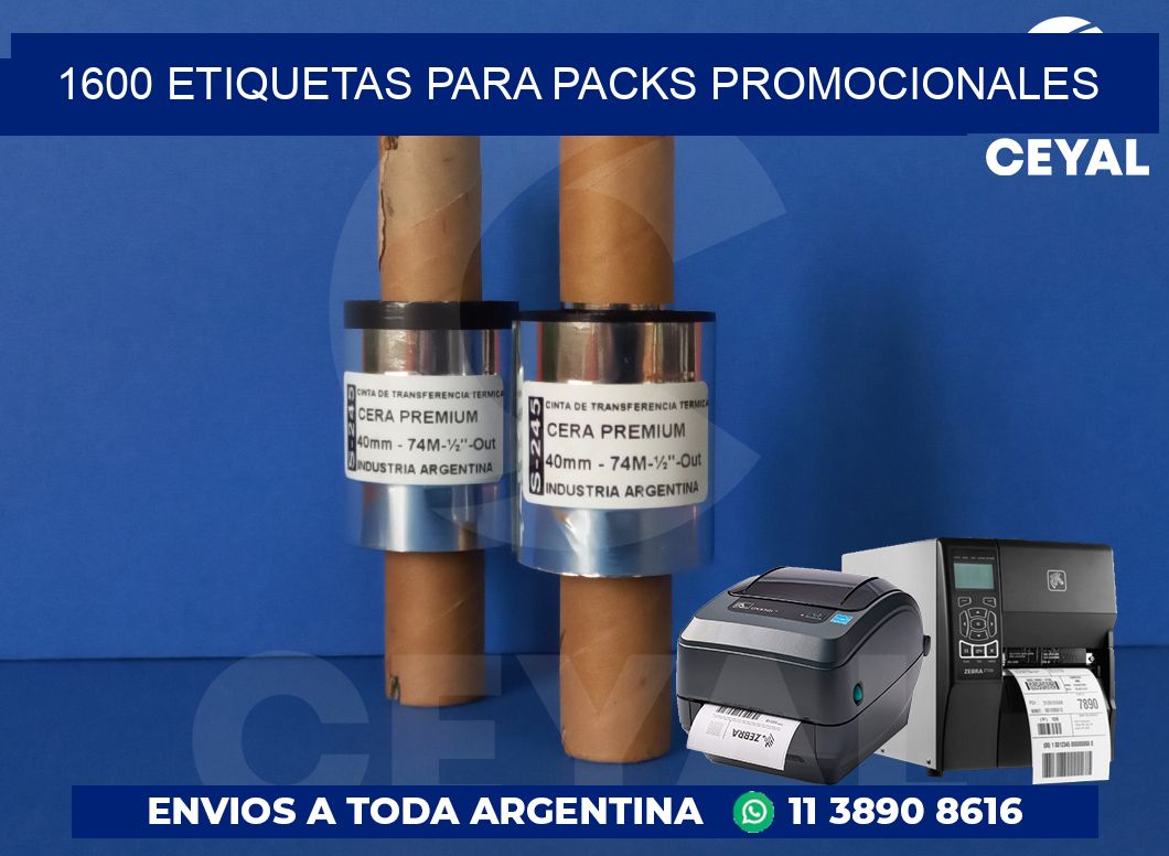 1600 Etiquetas para packs promocionales