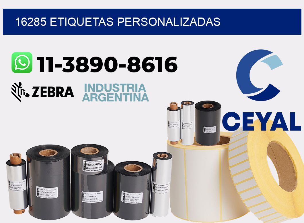 16285 etiquetas personalizadas