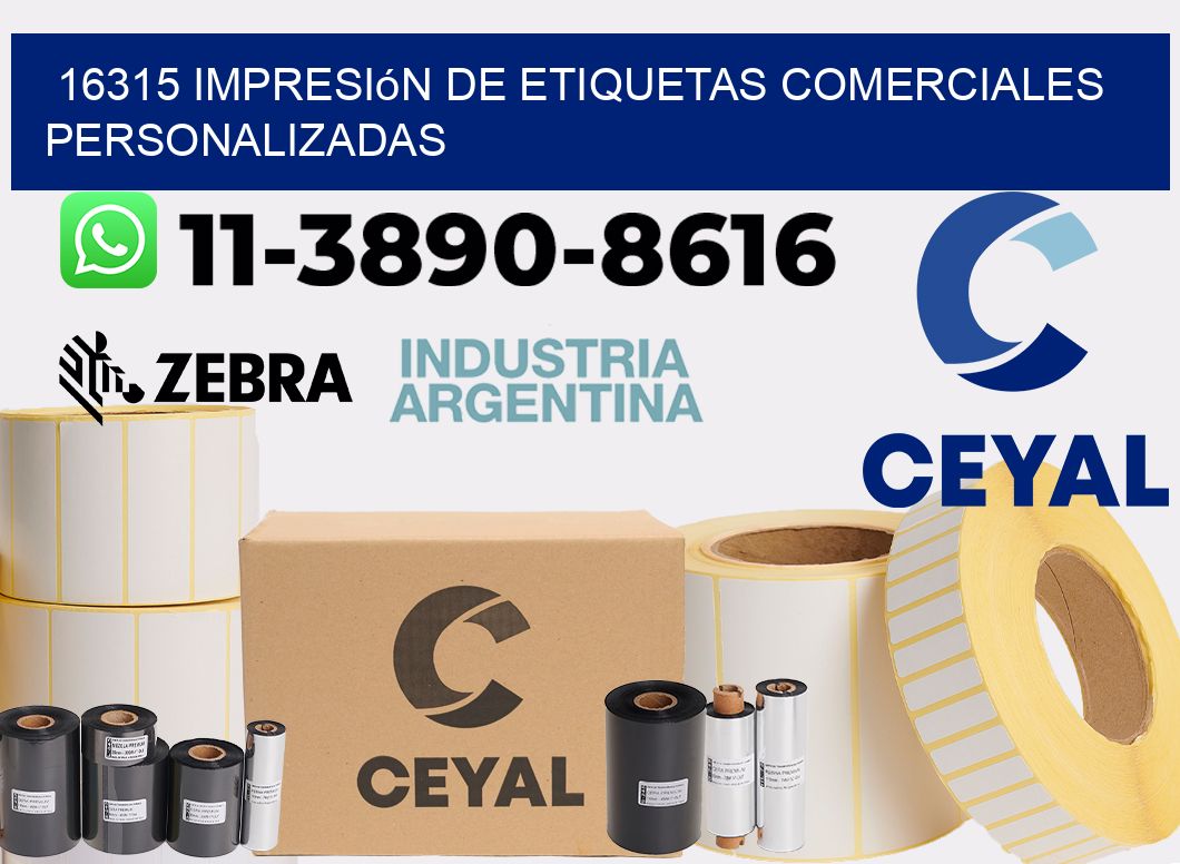 16315 Impresión de etiquetas comerciales personalizadas
