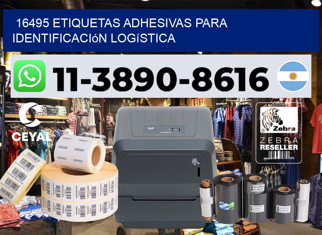 16495 Etiquetas adhesivas para identificación logística