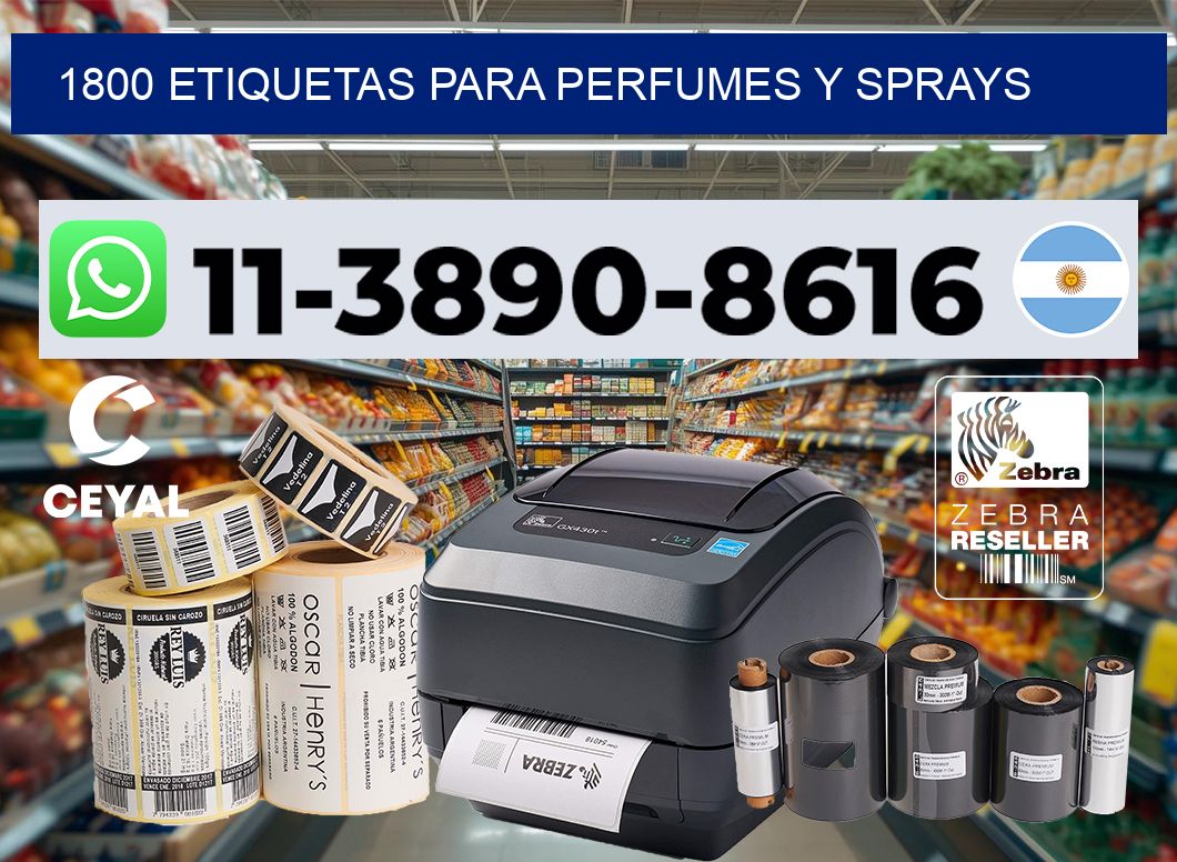 1800 Etiquetas para perfumes y sprays