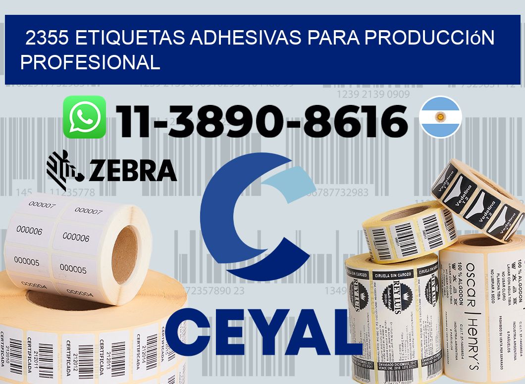 2355 Etiquetas adhesivas para producción profesional