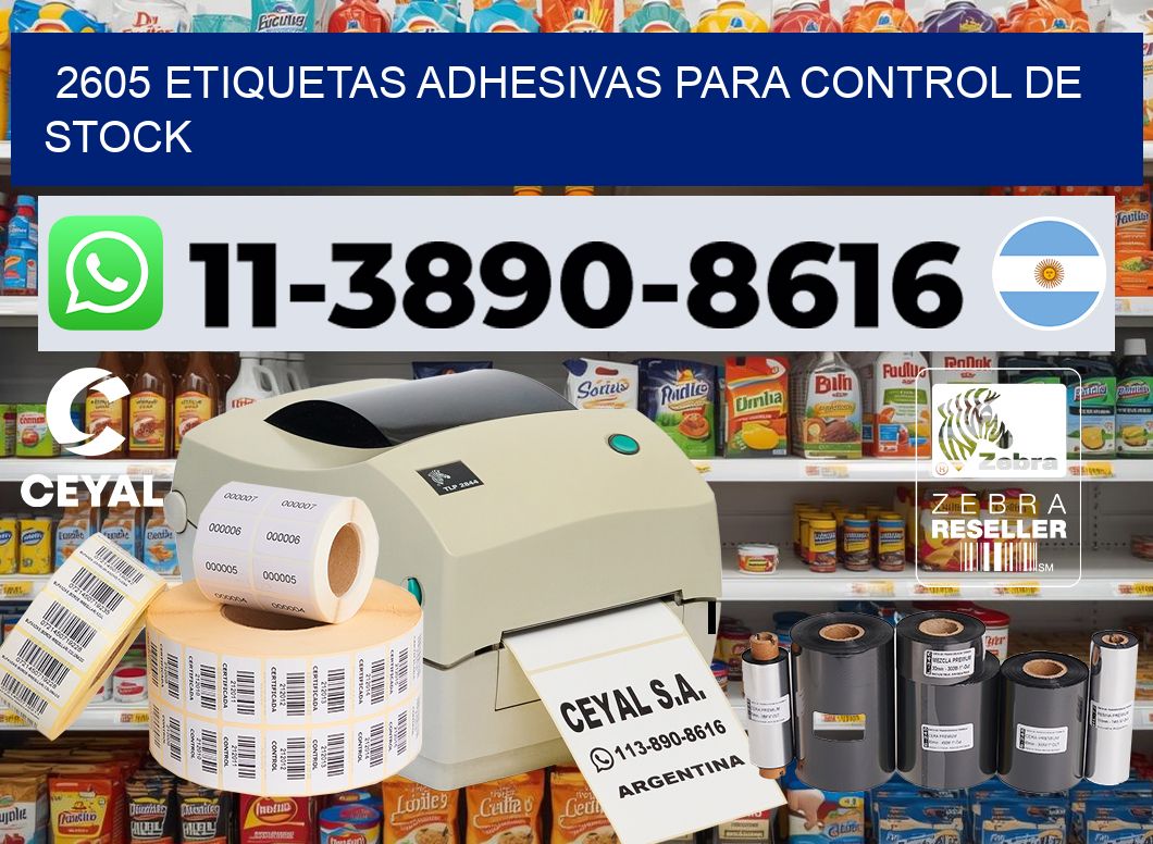 2605 Etiquetas adhesivas para control de stock
