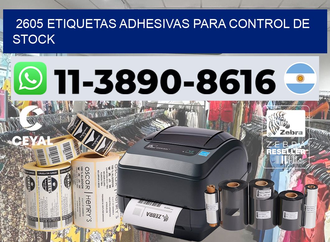 2605 Etiquetas adhesivas para control de stock