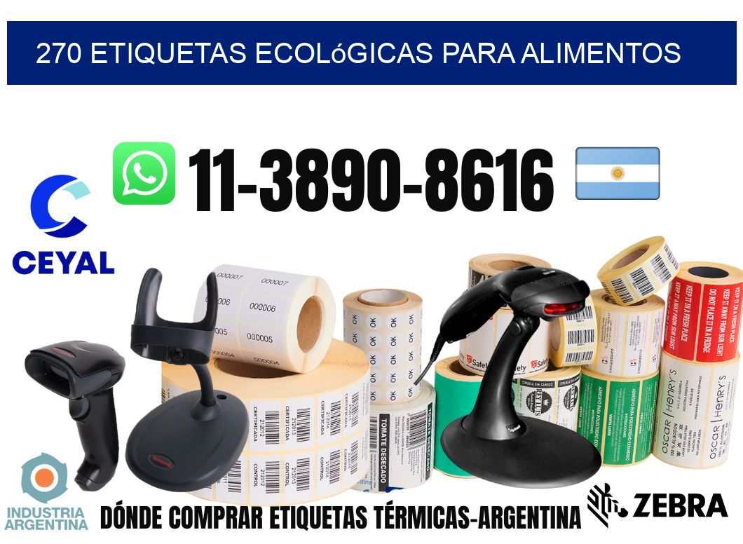 270 Etiquetas ecológicas para alimentos